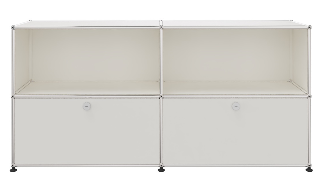 USM Haller Sideboard 2 Offen / 2 Klappen Reinweiß - FAST DELIVERY