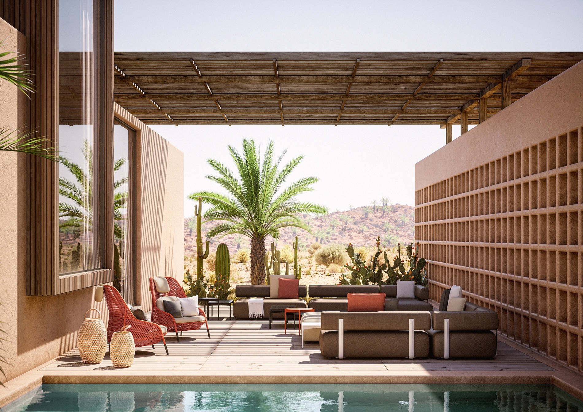 AHNDA Outdoor Wing Chair Sessel Hochlehner Dedon