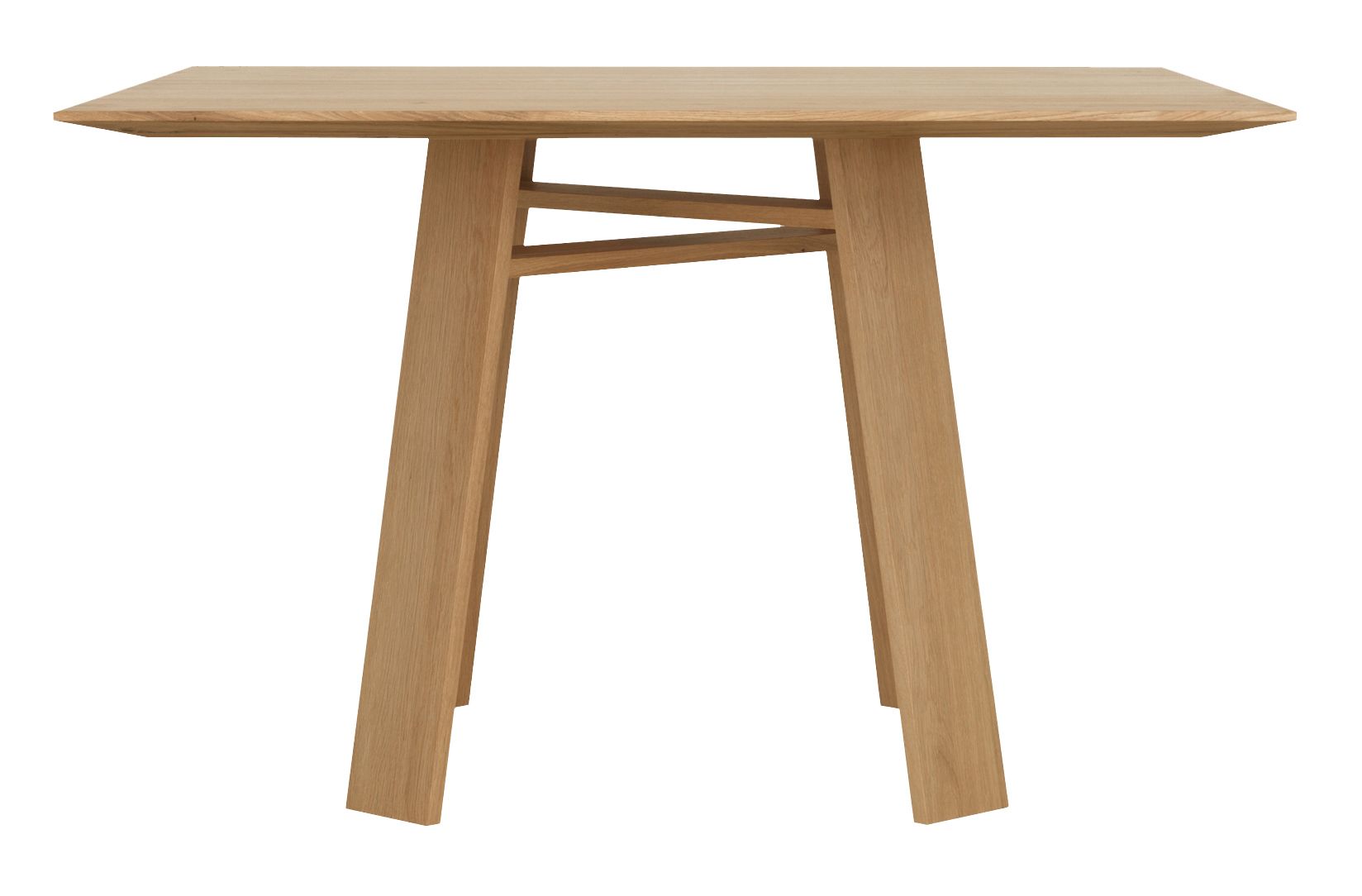 Quadratischer Holztisch "BONDT" mit minimalistischem Design und hellen Holzbeinen für Esszimmer oder Küche.