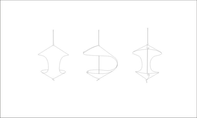 Drei Ansichten der Vogelstation von Daniel Grimme, ein modernes Designer-Vogelhaus für den Garten.