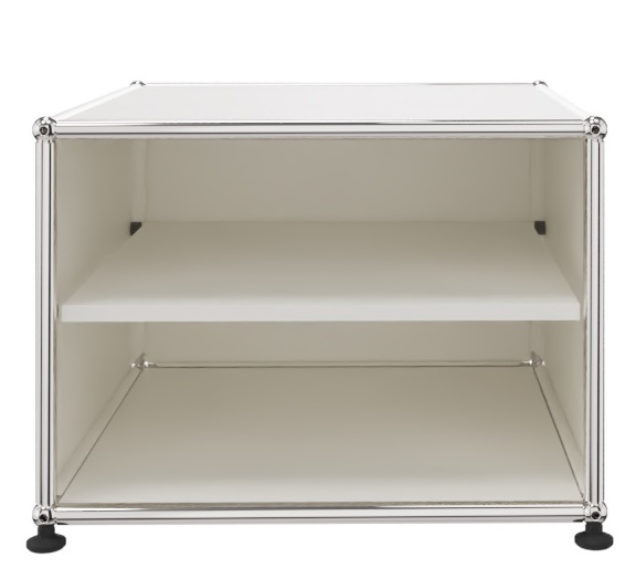 USM Haller Beistellmöbel mit Zwischentablar - weiß