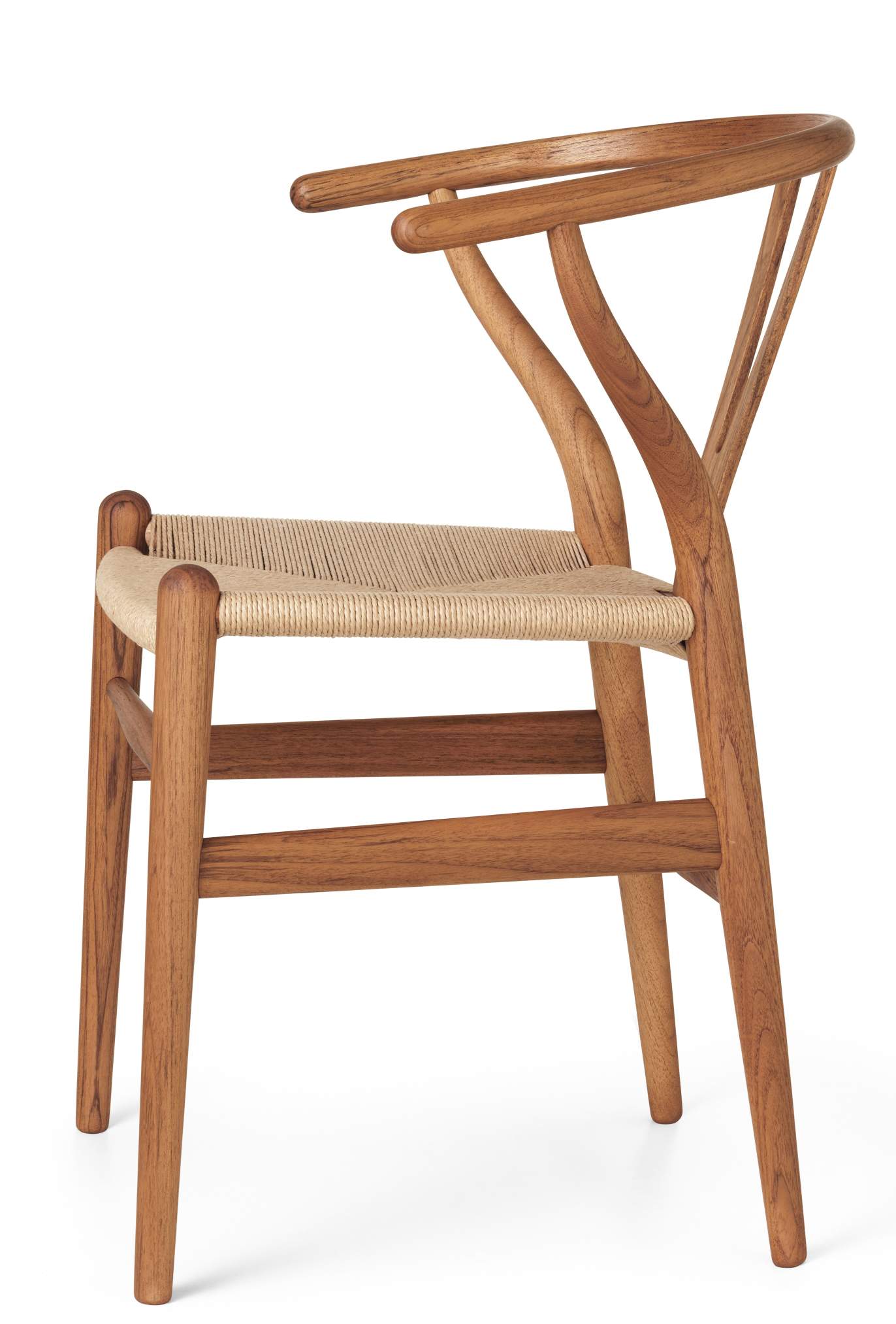 CH24 Wishbone Chair von Carl Hansen & Søn aus Teakholz mit Papierkordel-Sitzfläche.