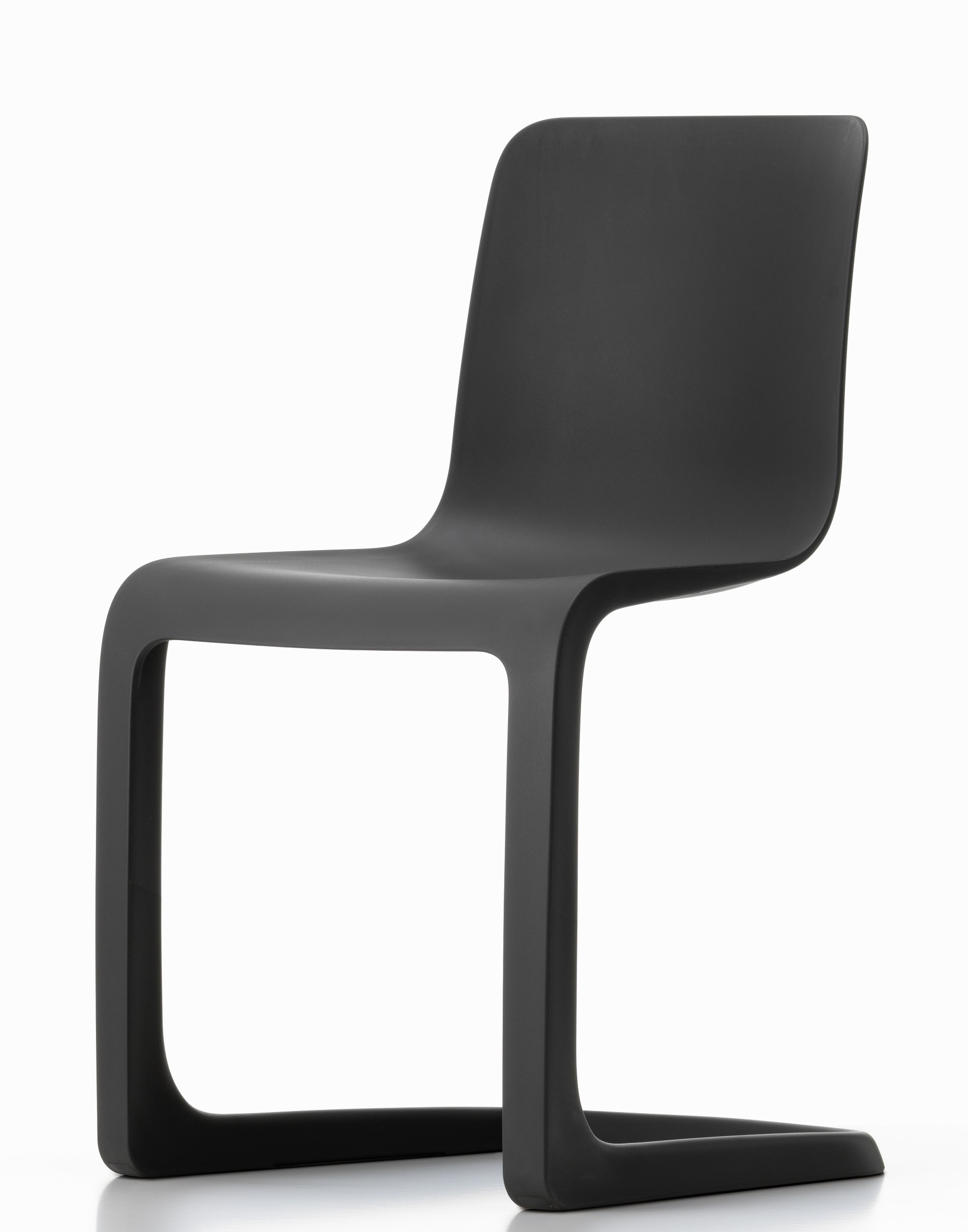 Schwarzer Evo-C Chair Stuhl von Vitra, ein moderner Freischwinger für Esszimmer und Büro.