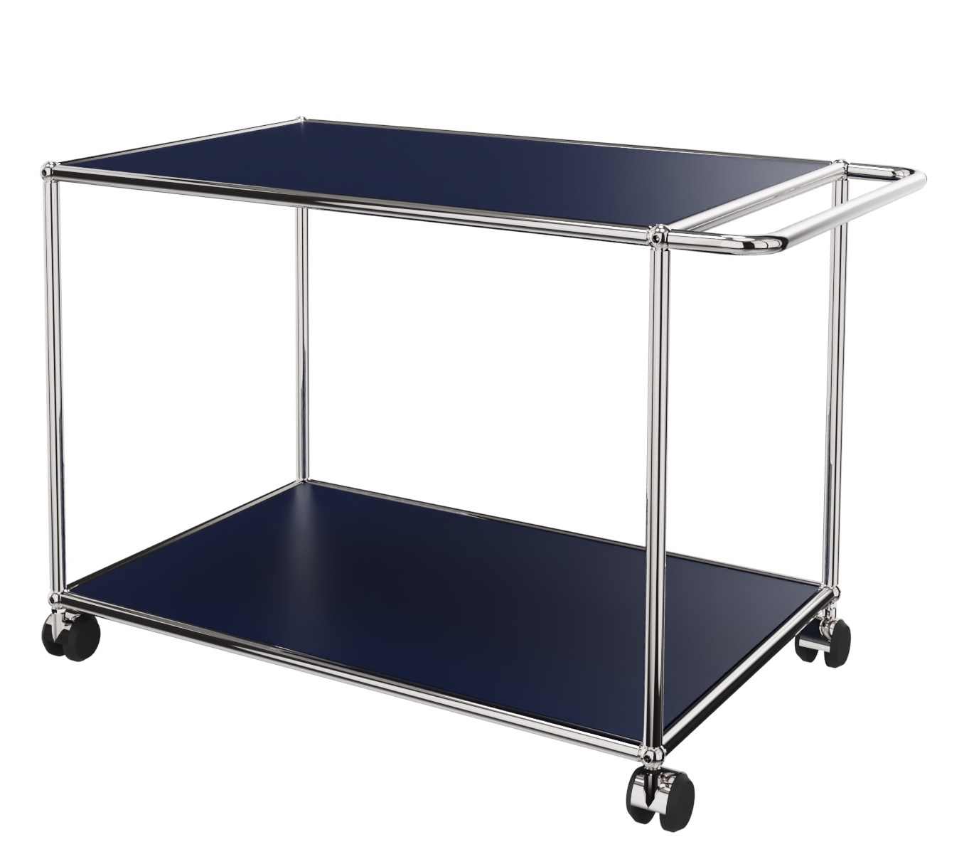 USM Haller Servierwagen mit Rollen stahlblau