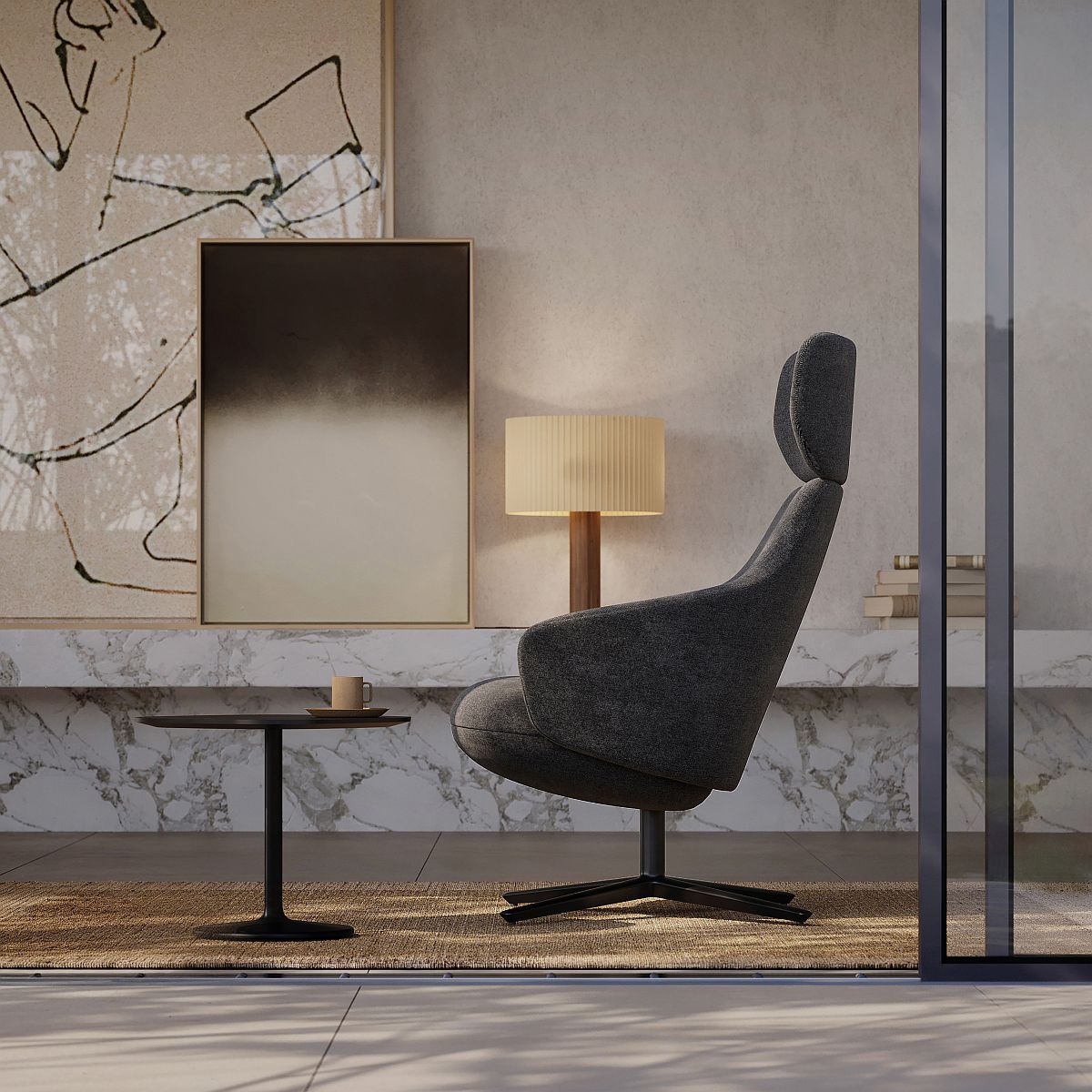 Calma BU2332 Lounge Chair Sessel drehbar Andreu World