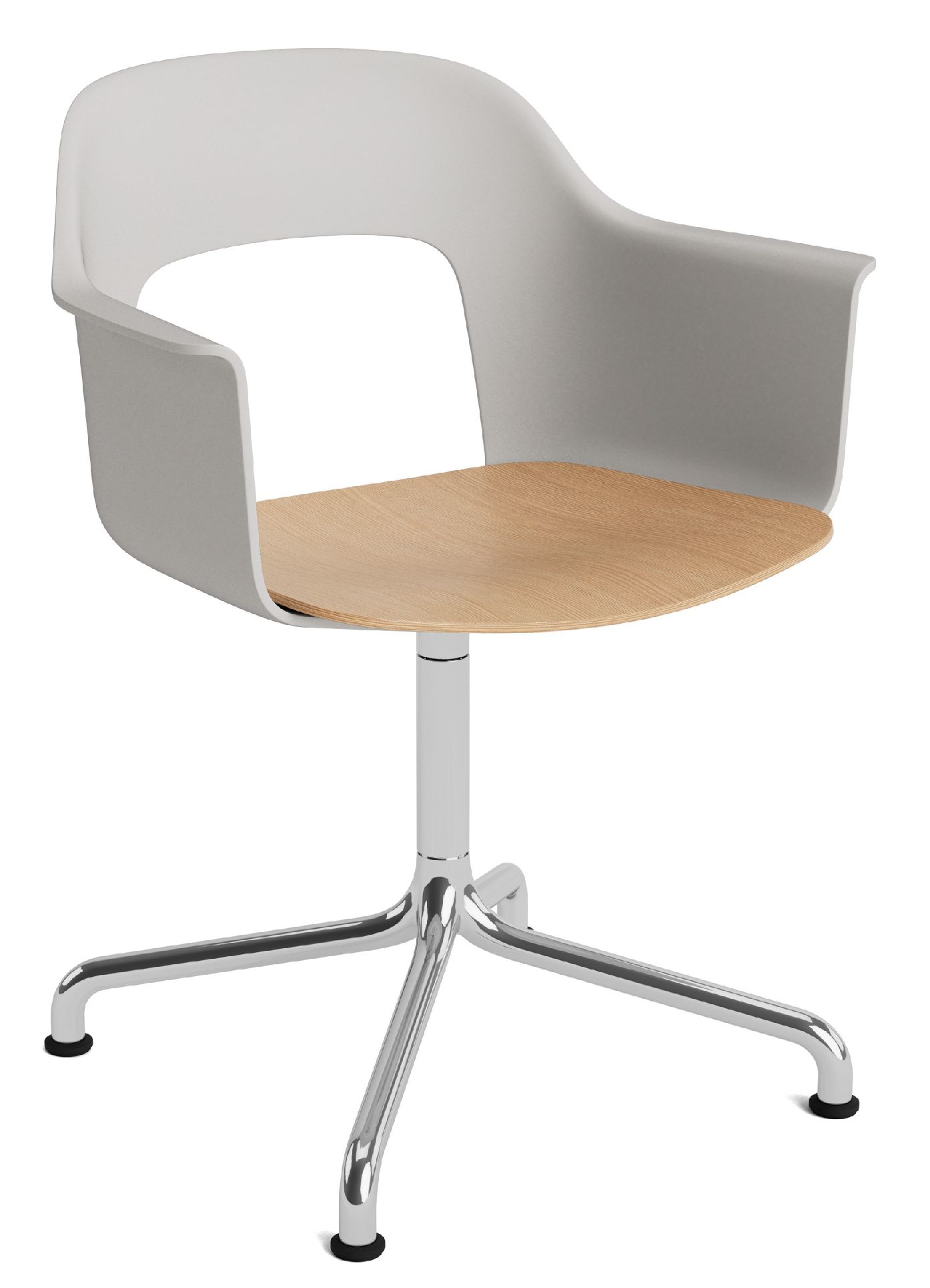 Layout Armchair 252 Armlehnstuhl 4-Sternfuß Drehfuß mit gebogenem Fußkreuz Hay