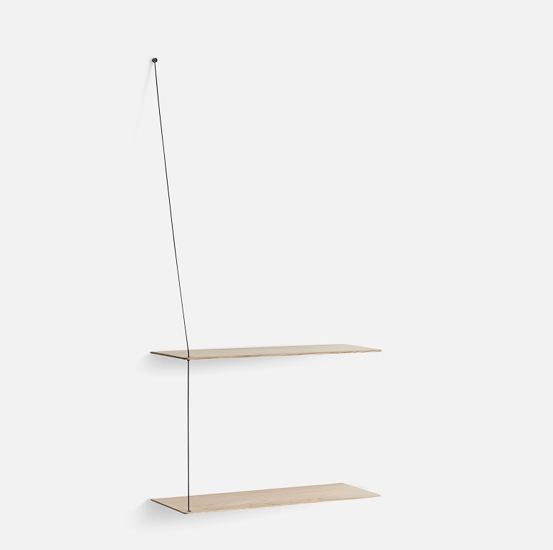 Stedge Wandregal Breite 60 cm Woud eiche weiss pigmentiert