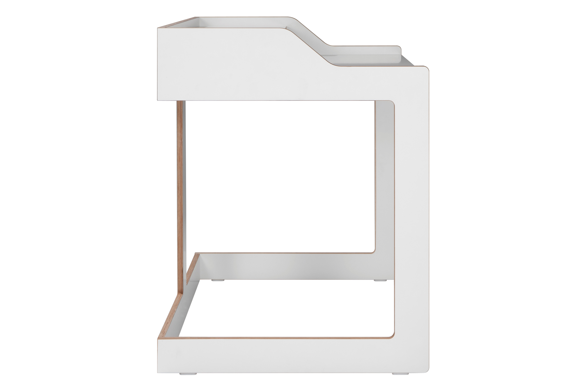 Weißer Plane Sekretär von Müller Möbelwerkstätten, minimalistisches Design für modernes Wohnen und Arbeiten.