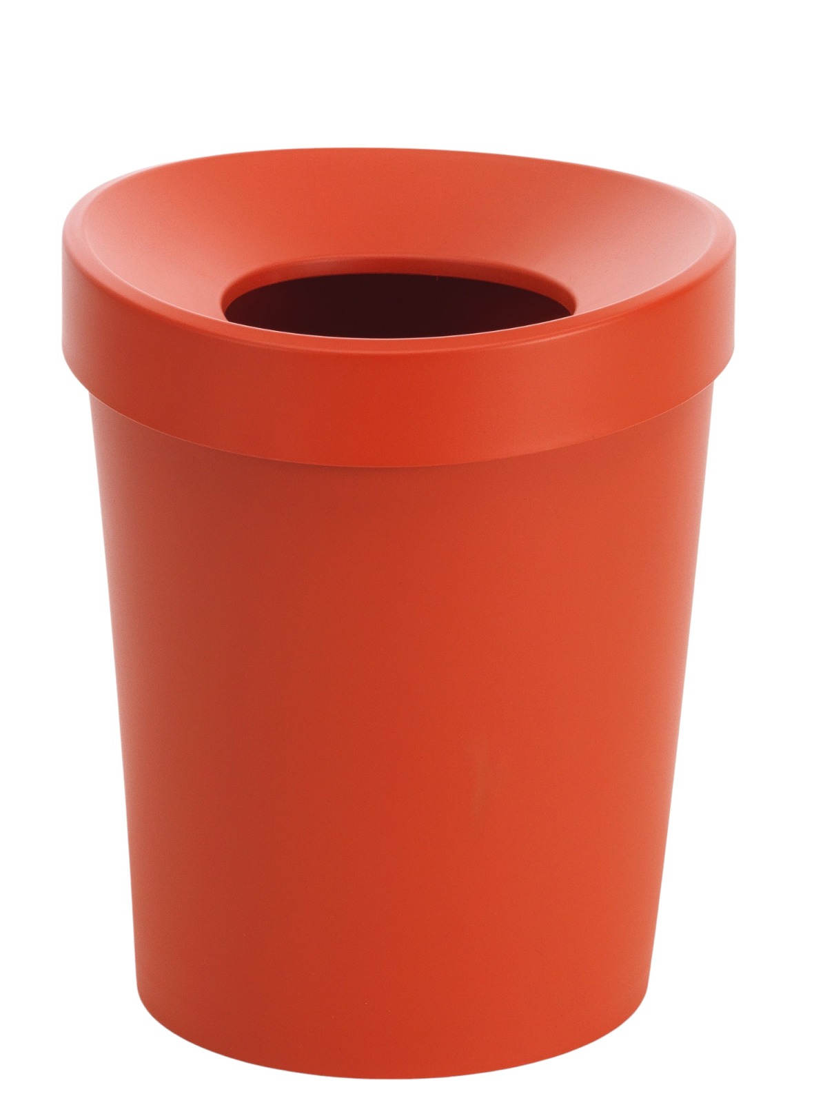 Oranger "Happy Bin" Papierkorb von Vitra, kleiner Abfalleimer für Büro und Zuhause.