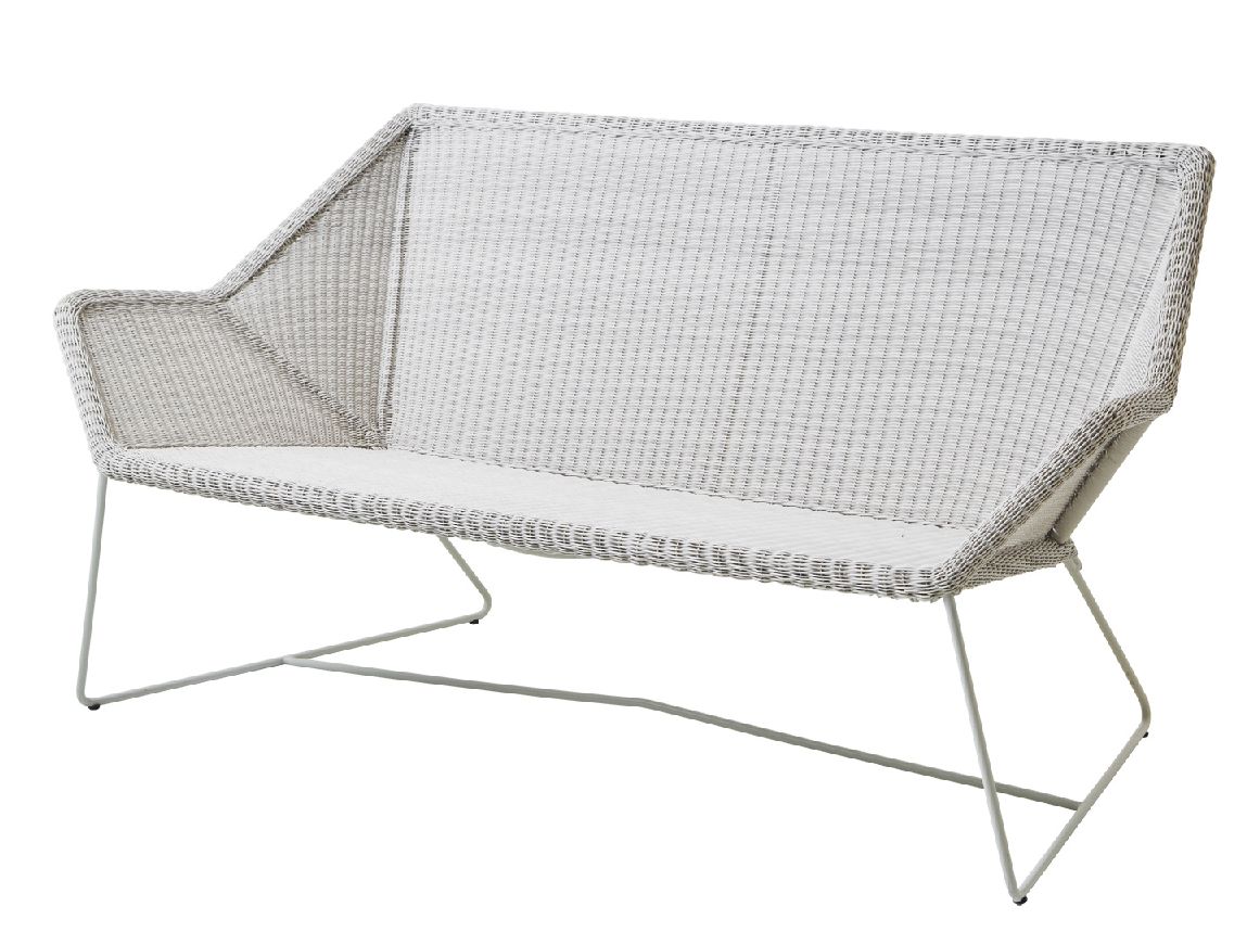 Breeze Outdoor Loungesofa weiss Grau Cane-Line