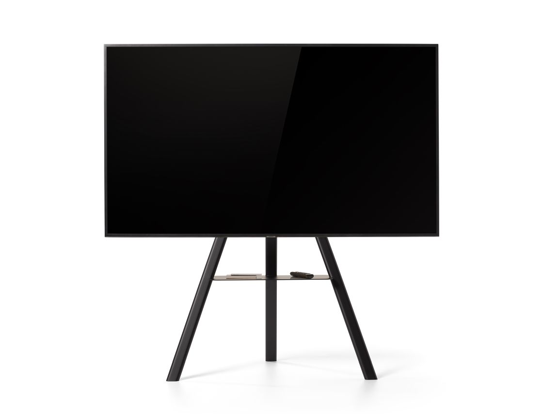 Cartesio Multimediaständer von Opinion Ciatti in Schwarz. Moderner TV-Ständer mit Ablageflächen für Mediengeräte.