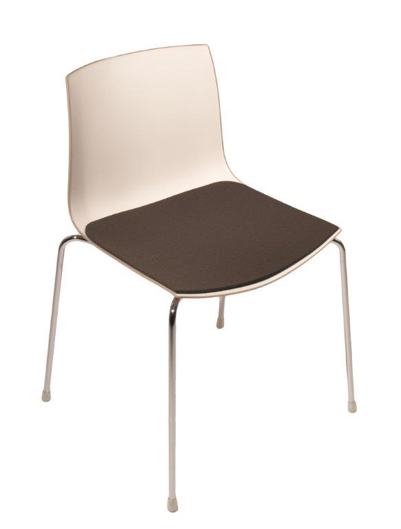 Braune Filz Sitzauflage für Catifa Stuhl, Parkhaus Berlin Edition, für bequemes Sitzen.