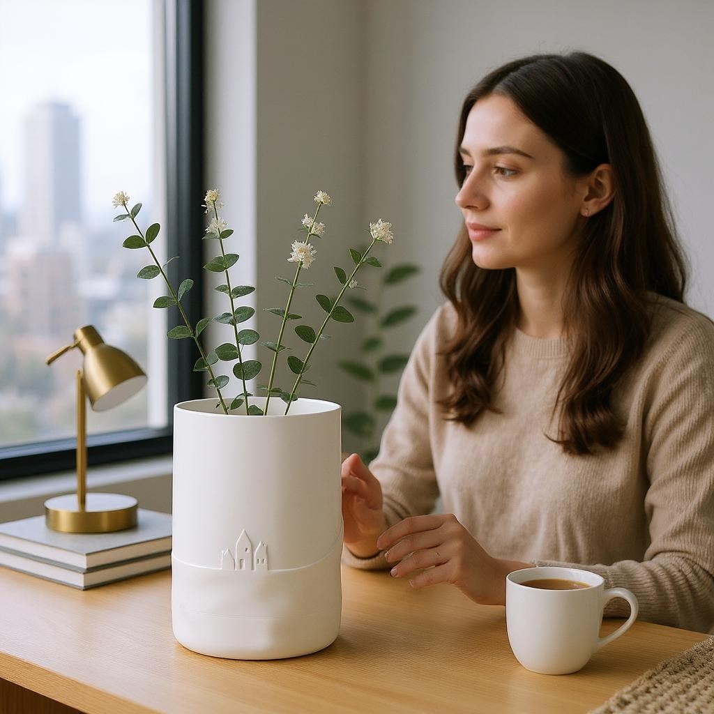 Schneetag Vase Hundeschlitten Räder