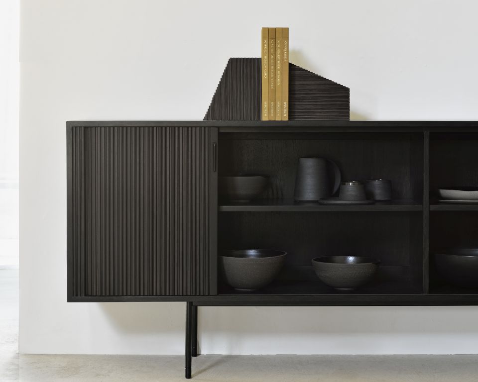 Roller Max Anrichte mit 2 Türen Teak schwarz Ethnicraft