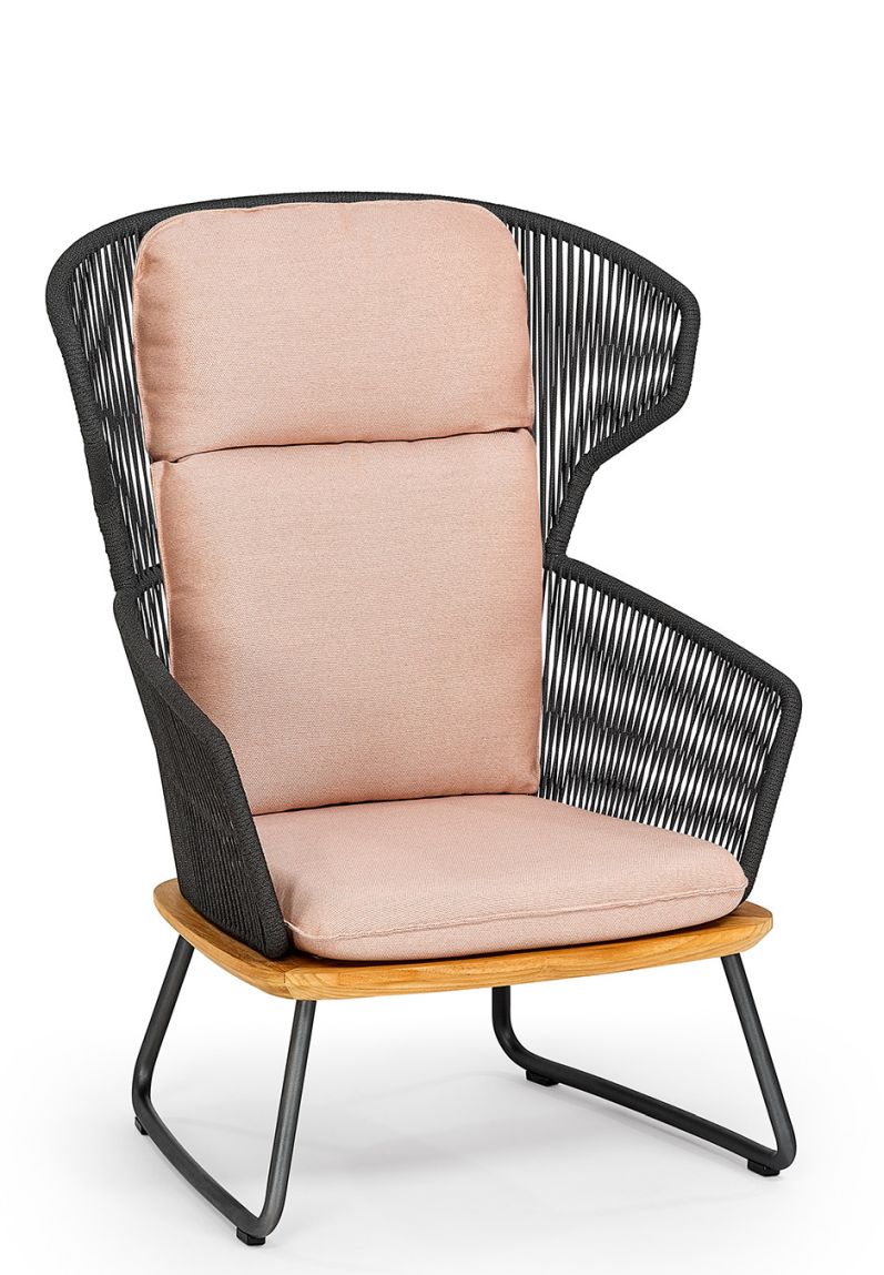 Denia Relax Sessel Outdoor mit Zori Gari Sitzpolster, Weishäupl Gartenmöbel, Loungesessel für Terrasse.