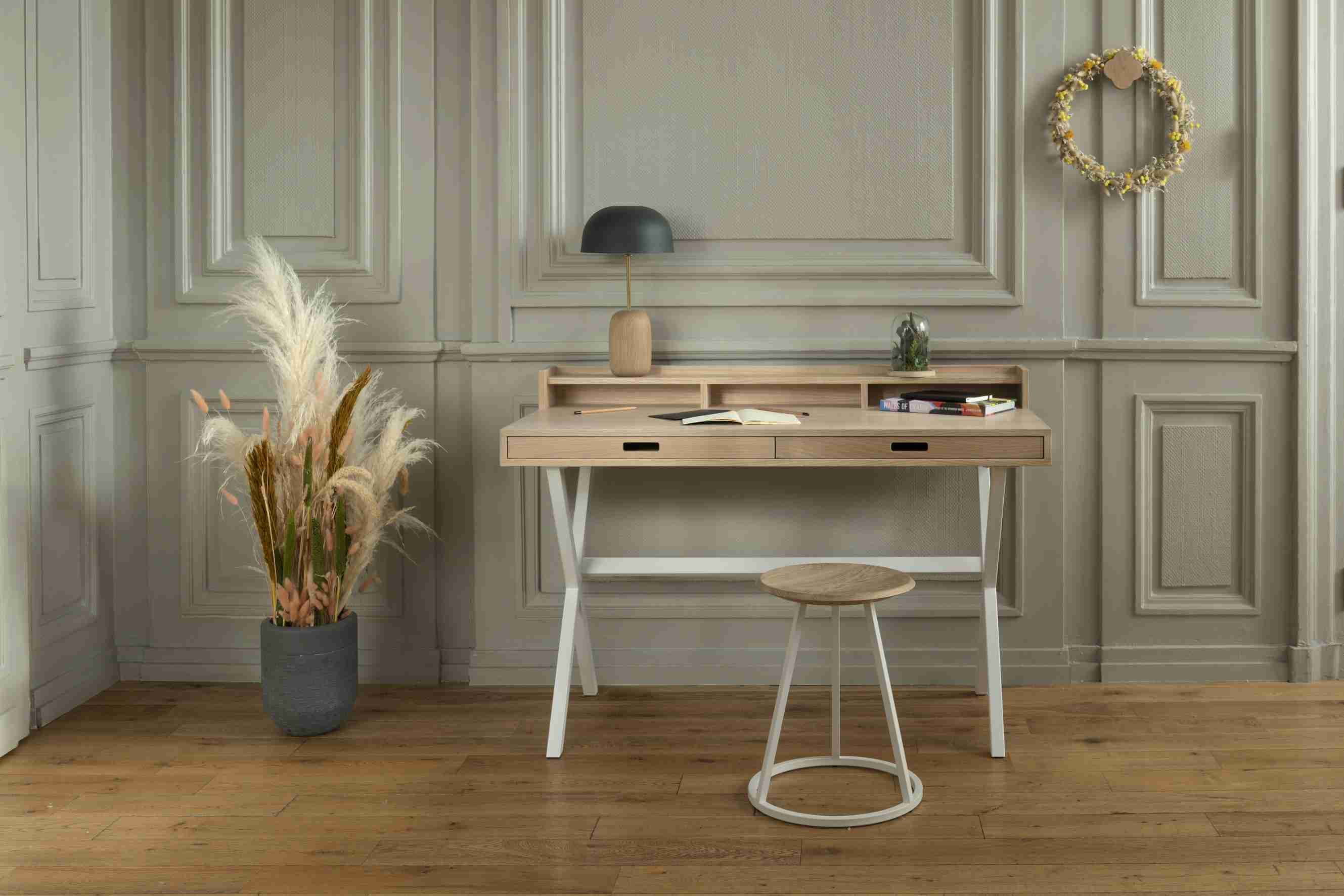 Hyppolite Sekretär Weiß Gestell Hartô