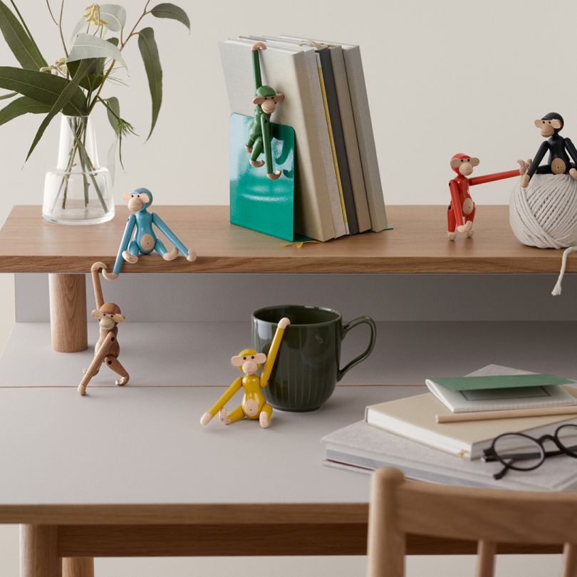 Affe Mini farbig Kay Bojesen Vintage Grün