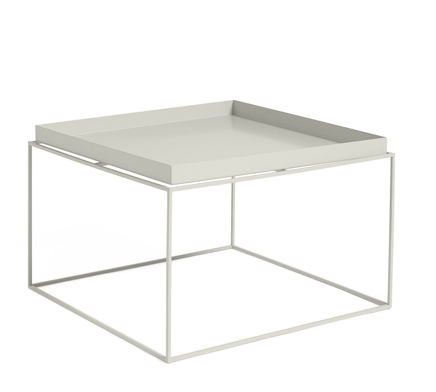 Heller Hay Tray Table Couchtisch mit quadratischer Tischplatte und filigranem Metallgestell, modernes Wohnzimmer Möbel.