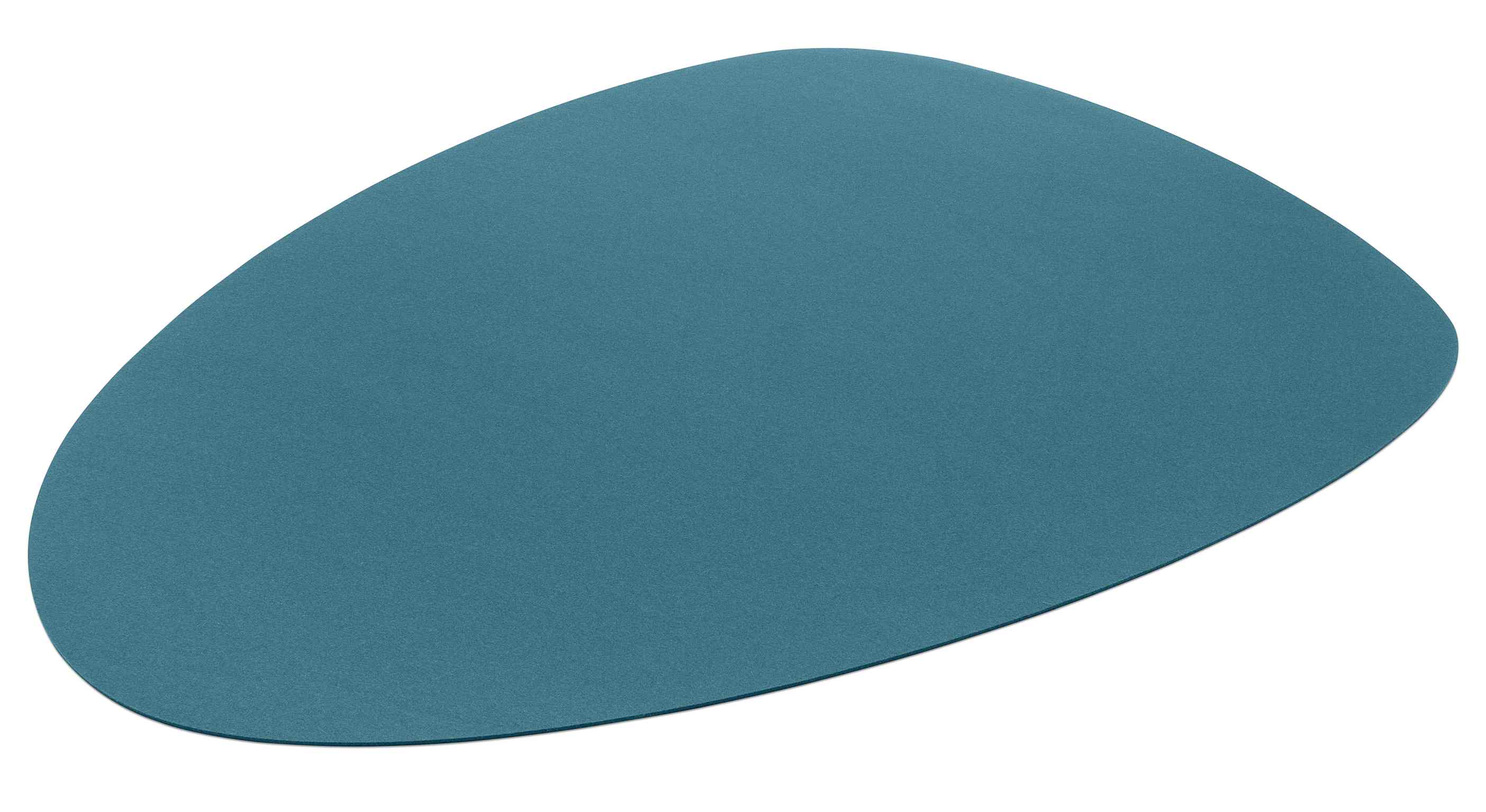 Stone Filzteppich in "Deep water" Farbe. Moderner Teppich aus Filz, Einzelstück.