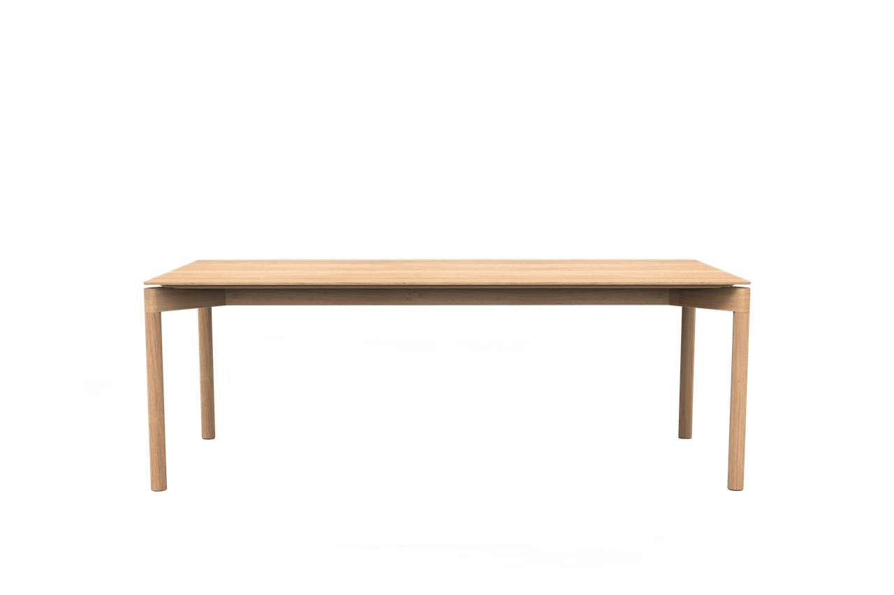 WEDEKIND Tisch Large OUT aus Eiche gewachst, Esstisch mit schlichtem Design und Holzstruktur.