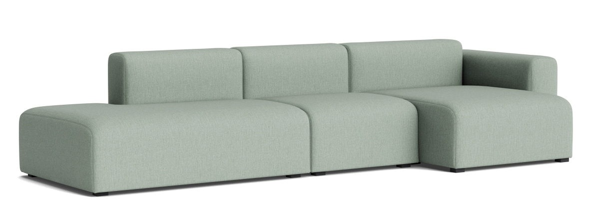 Mags Sofa 3-Sitzer Combination 4 Low Armrest mit Armlehne rechts Hay Stoff Metaphor 023