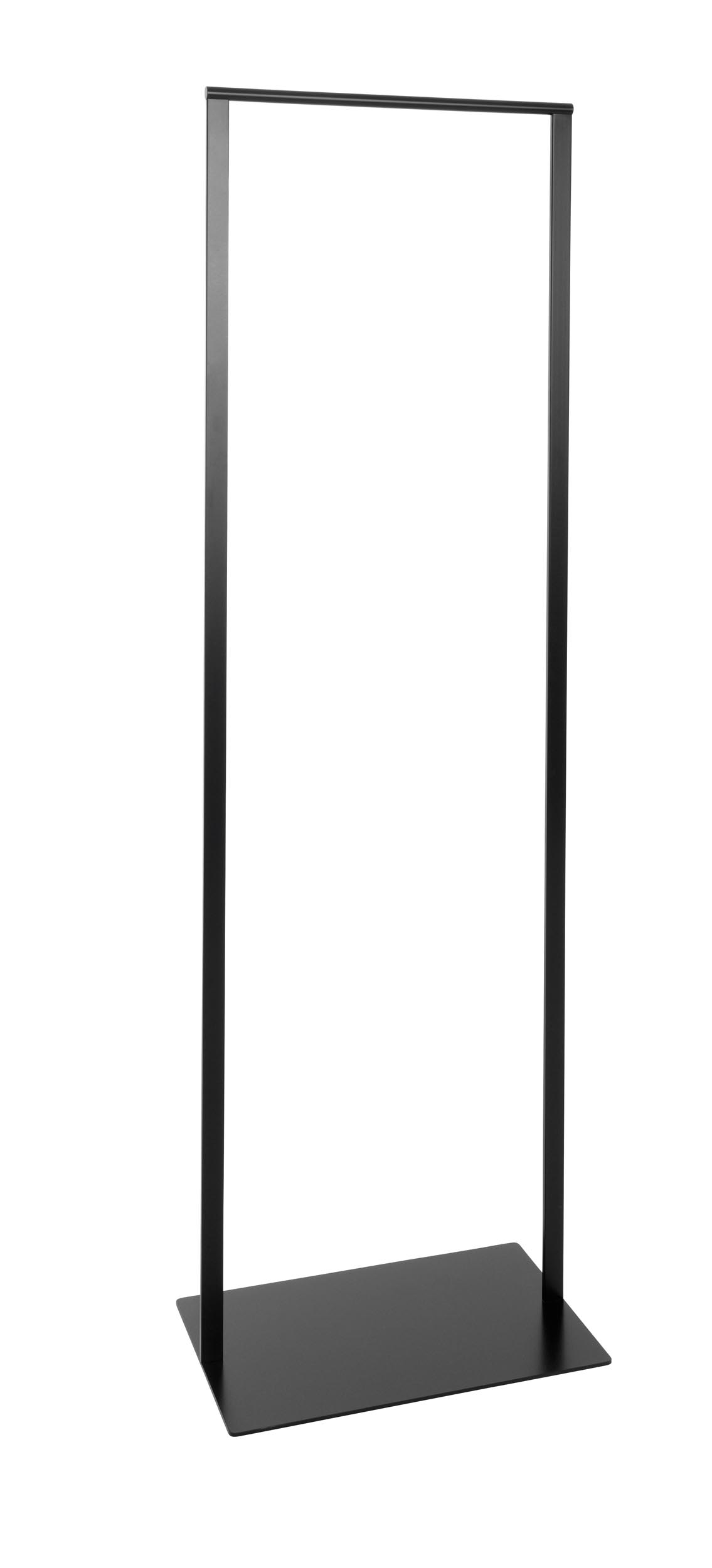 Schwarzer Schönbuch Slim Garderobenständer aus Metall mit minimalistischem Design für Flur und Garderobe.