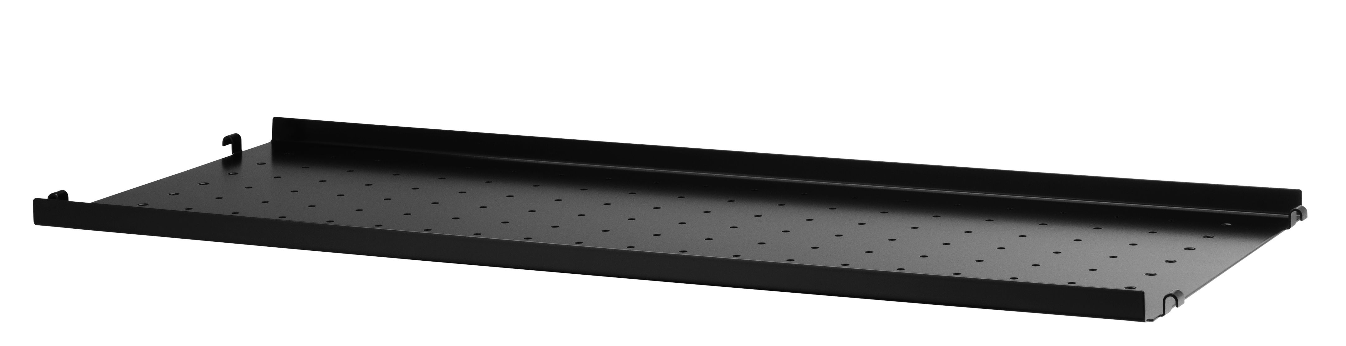 Einzelteil Regalboden aus Metall niedrige Kante B 78 cm String Furniture Schwarz