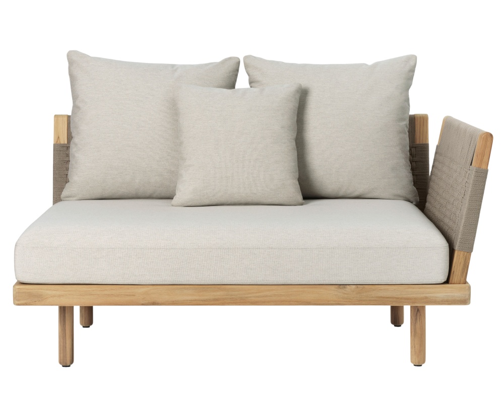 E511 Embrace Sofa Modul für Outdoor von Carl Hansen & Søn mit Kissen.
