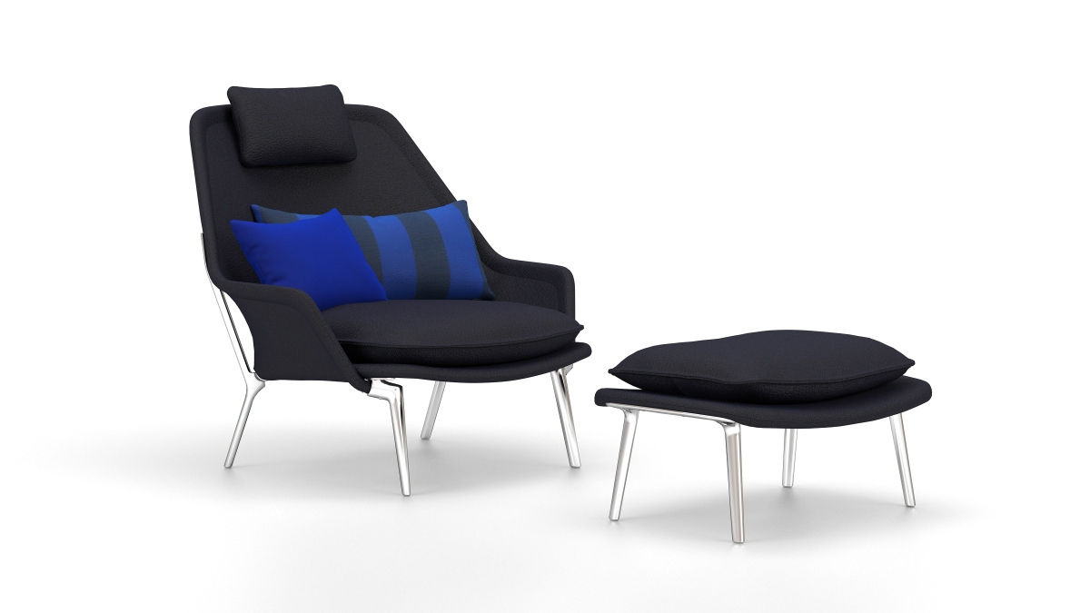 Slow Chair Ottoman Stoff Vitra