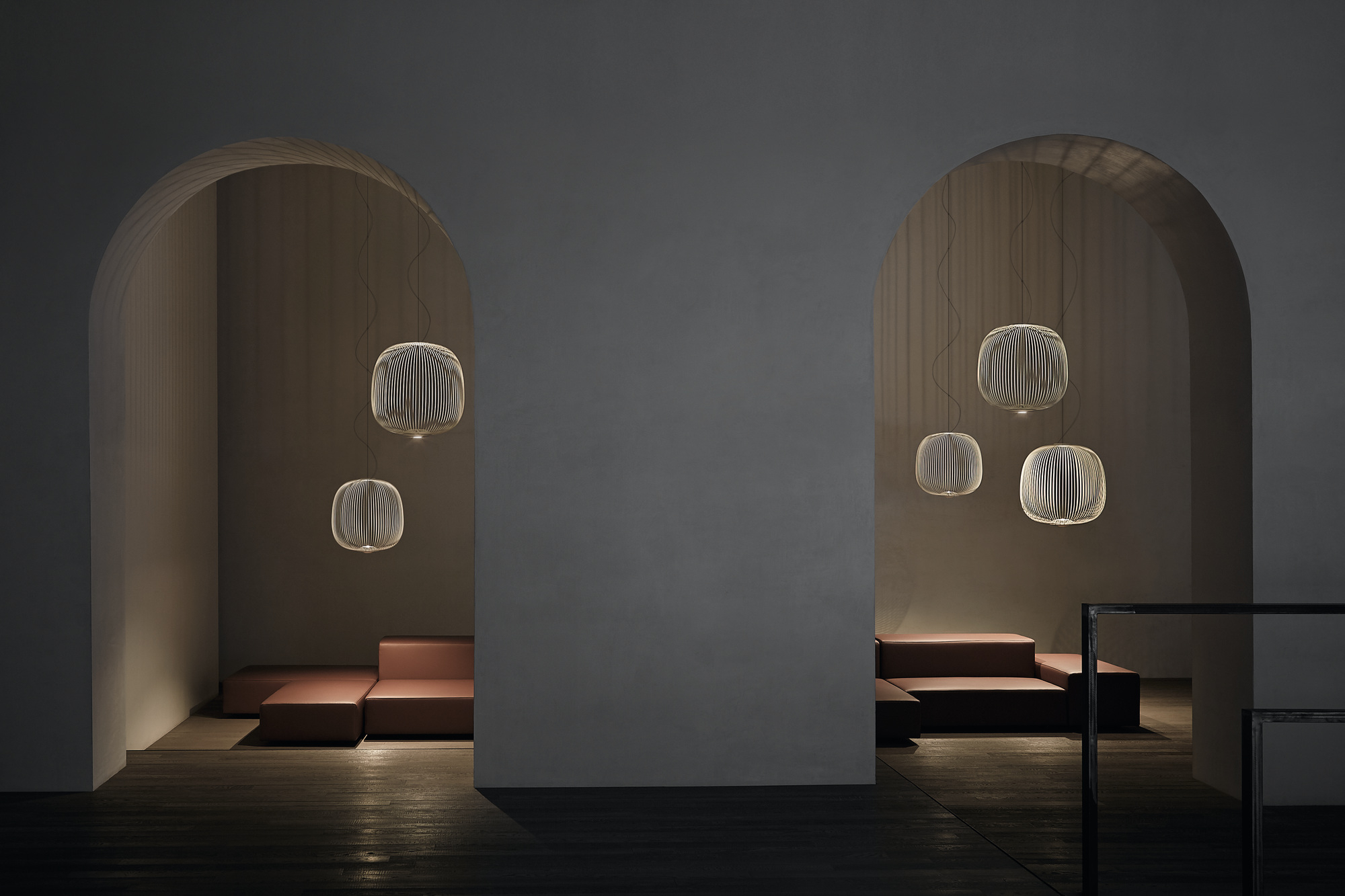 Spokes 2 LED Pendelleuchte Foscarini Weiss