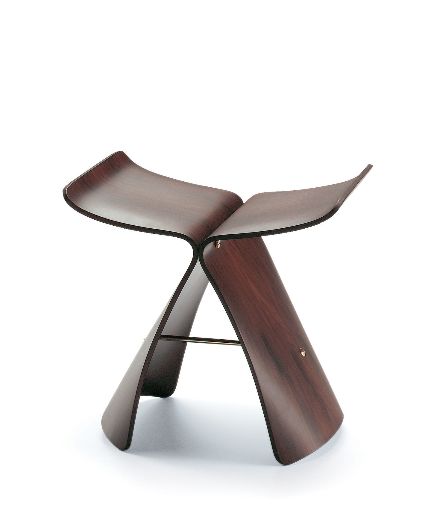 Vitra Butterfly Stool Hocker aus Palisanderholz, modernes Design Sitzmöbel für Wohnraum und Büro.