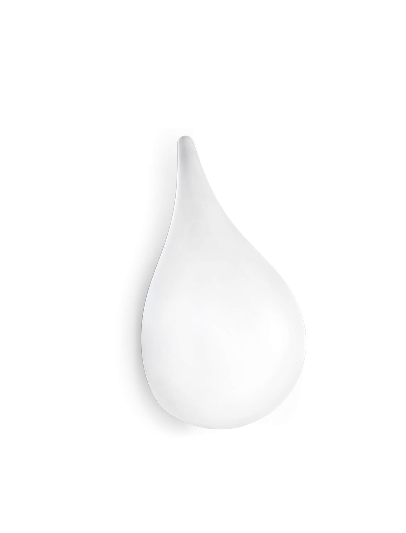 Weiße Liquid Light Wandleuchte von Next, tropfenförmige Designerlampe für indirekte Beleuchtung.