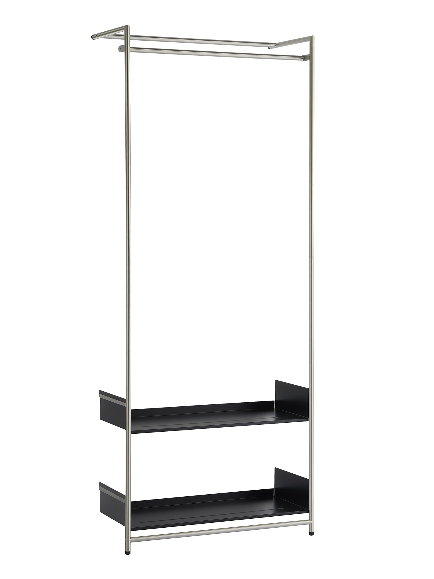 Comba Anlehngarderobe Mox Gestell chrom matt Tablaren schwarz