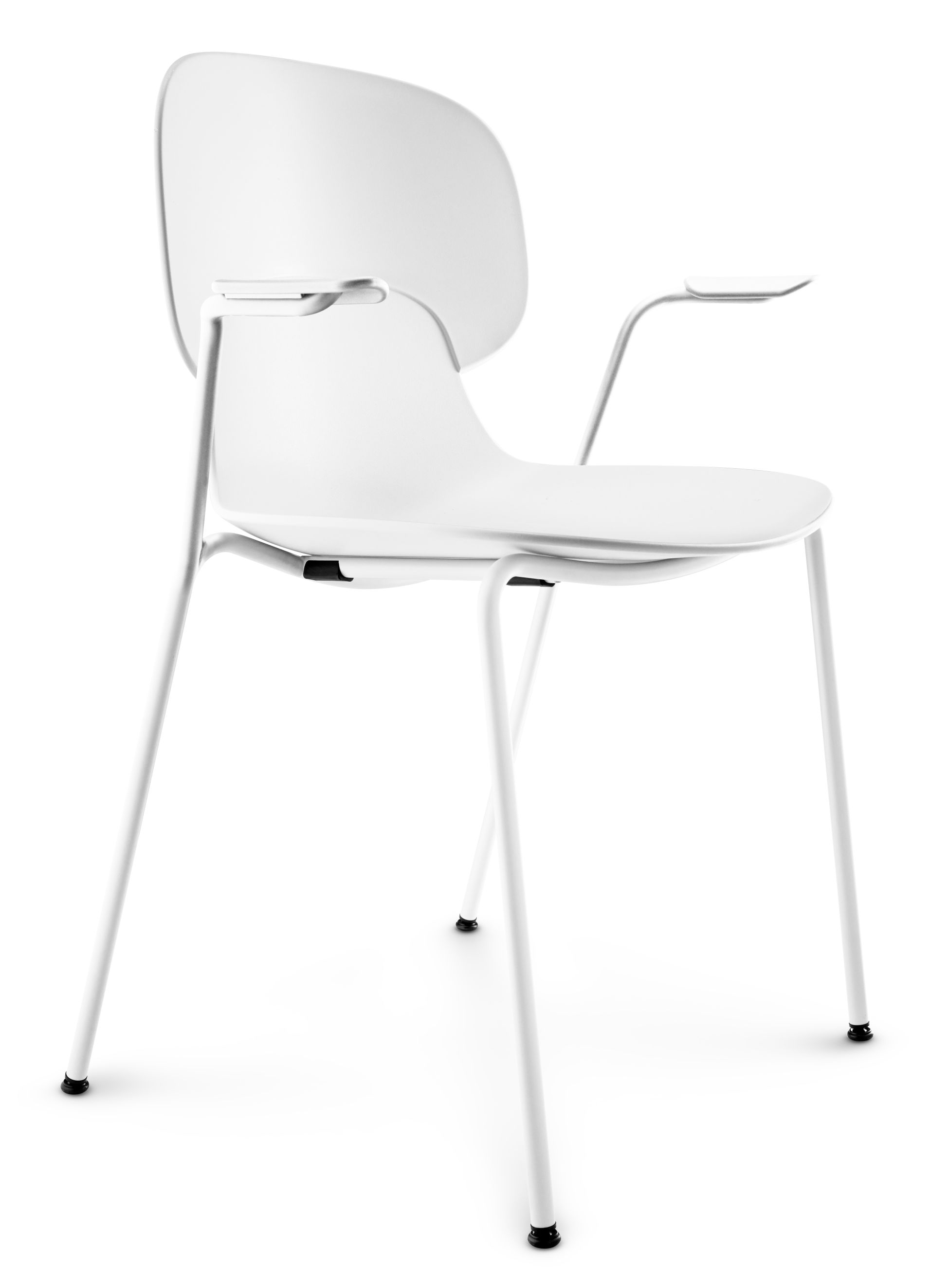 Weißer Combo Stuhl mit Armlehnen von Eva Solo, ungepolstert, minimalistisches Design für Esszimmer und Büro.