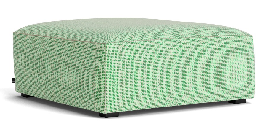 Mags Soft Ottoman S01 Extra Small Hay Stoff Tartaglia Grün/Weiß mit Beige Naht