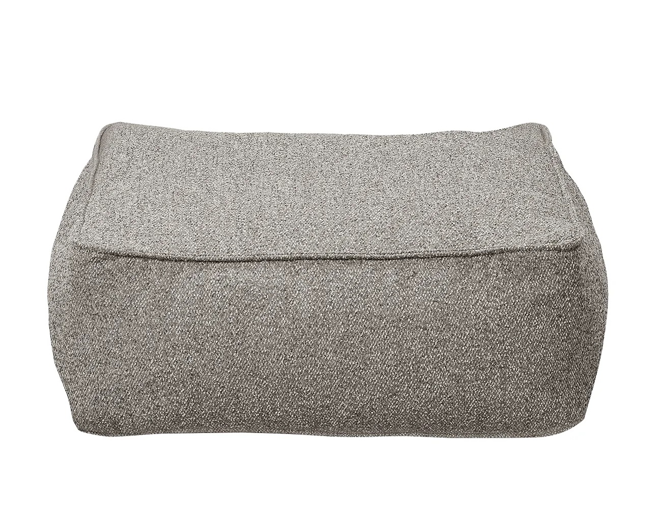 Grauer Grow Pouf Hocker von Blomus, ein stilvolles Outdoor Sitzmöbel für Garten und Terrasse.
