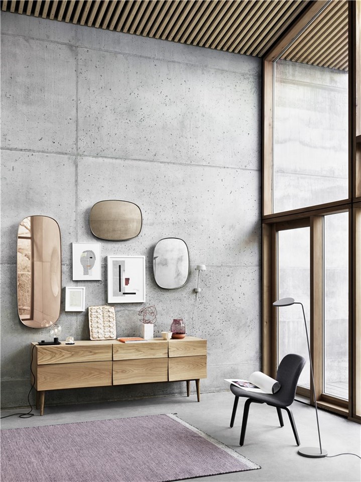 Framed Mirror Spiegel klein Muuto - Rose