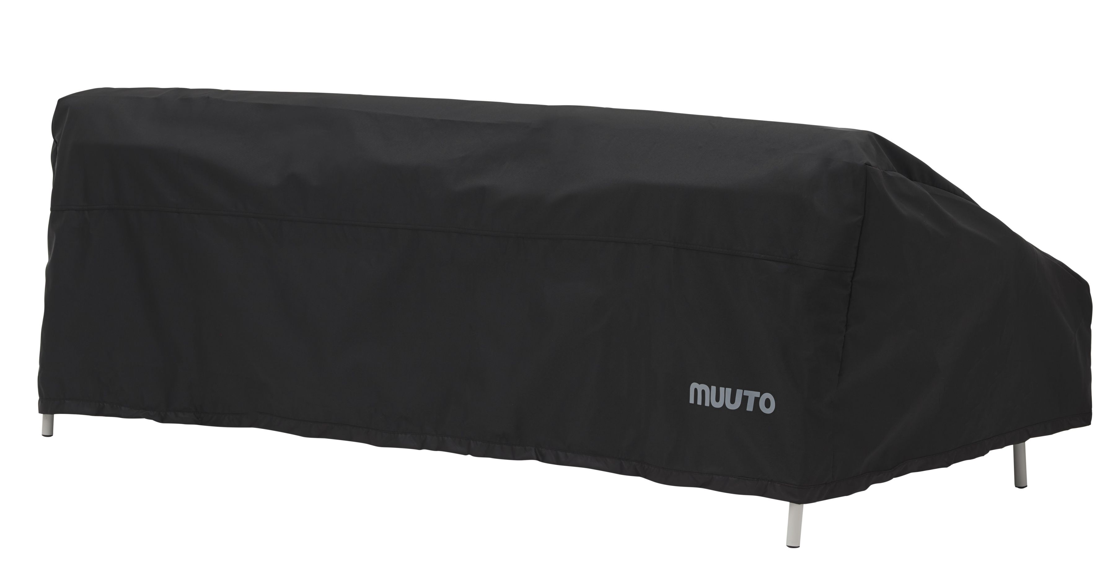 Schwarze Muuto Abdeckhaube für Settle 3-Sitzer Outdoor Sofa, schützt vor Wind und Wetter.