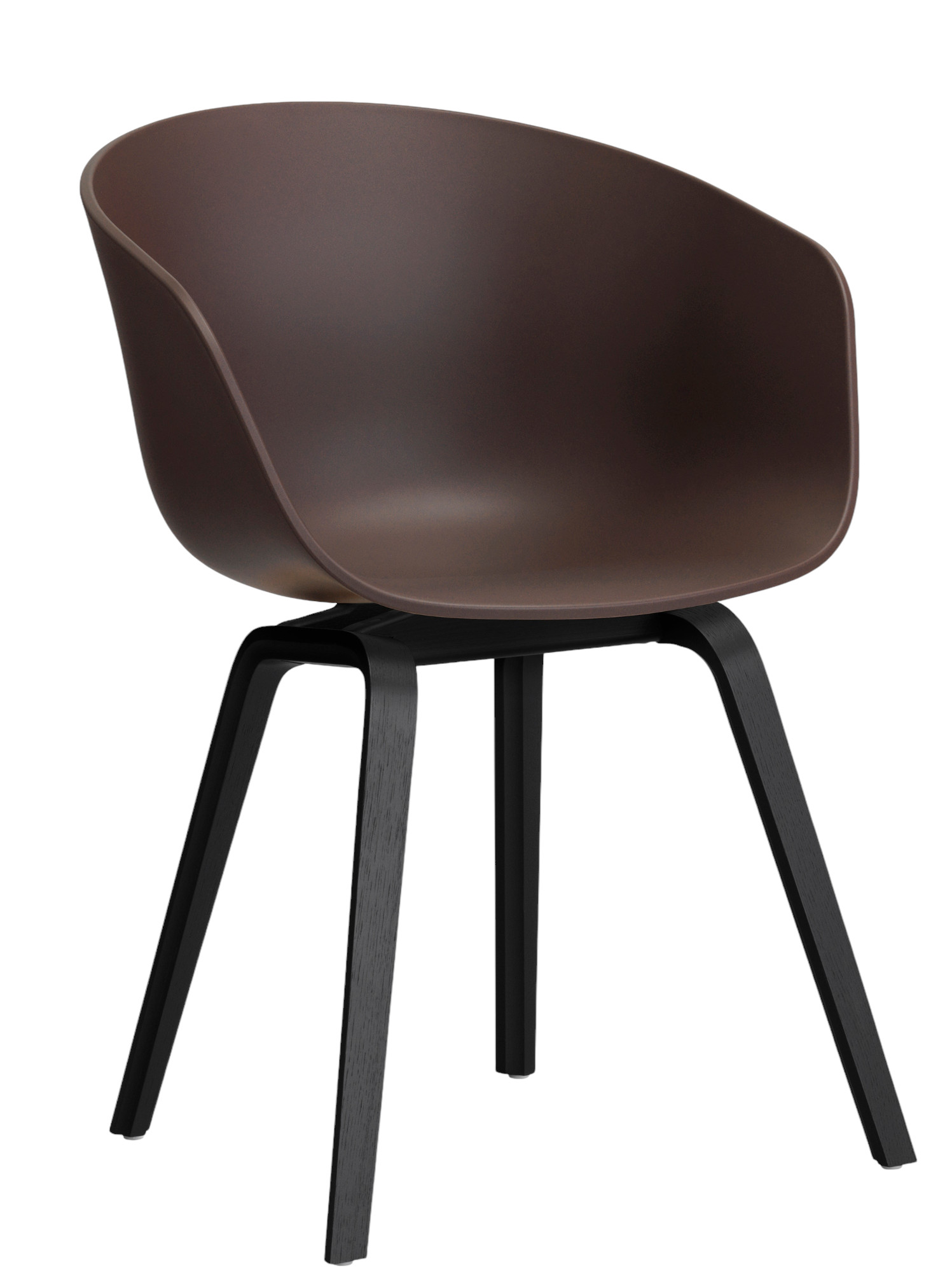 About A Chair AAC22 Stuhl in Raisin 2.0 mit schwarzem Eichengestell. Moderner Designstuhl.