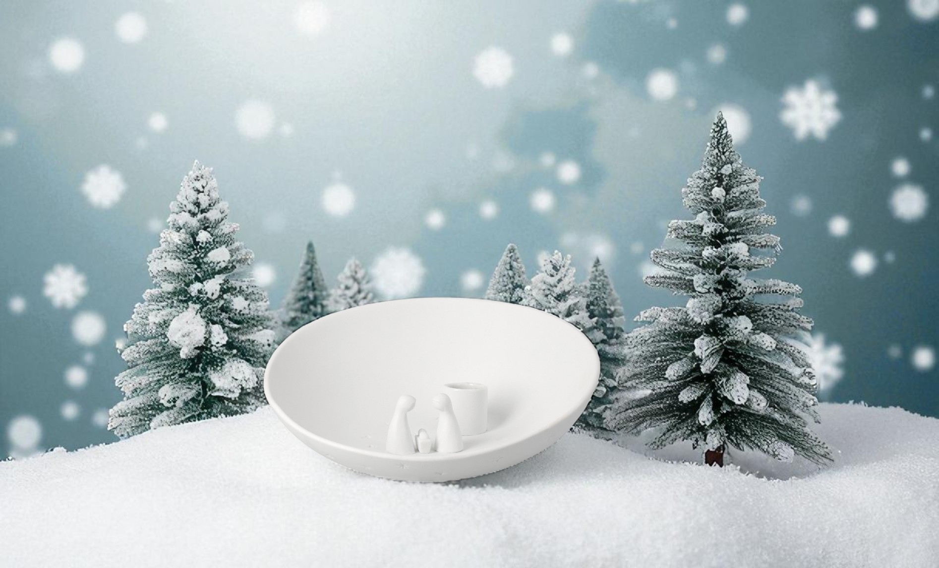 Kerzenschale Krippe groß Räder