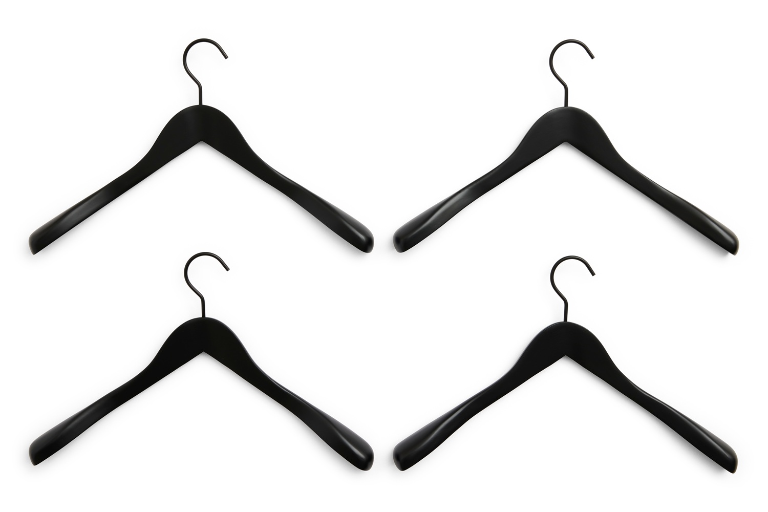 Smooth Coat Hanger Wide Kleiderbügel 4er-Set Hay