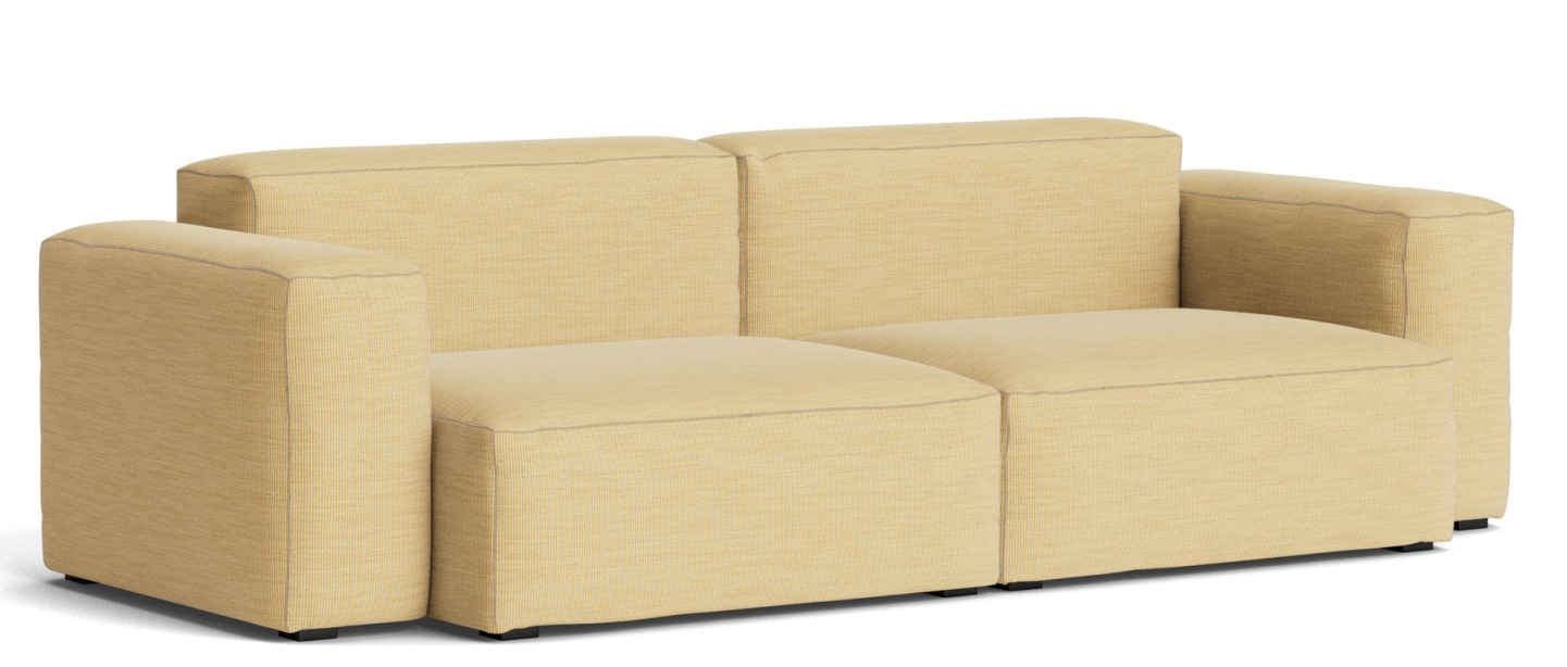 Mags Soft Sofa 2,5-Sitzer Combination 1 Low Armrest Hay Stoff Yuma 833 mit Beige Stich