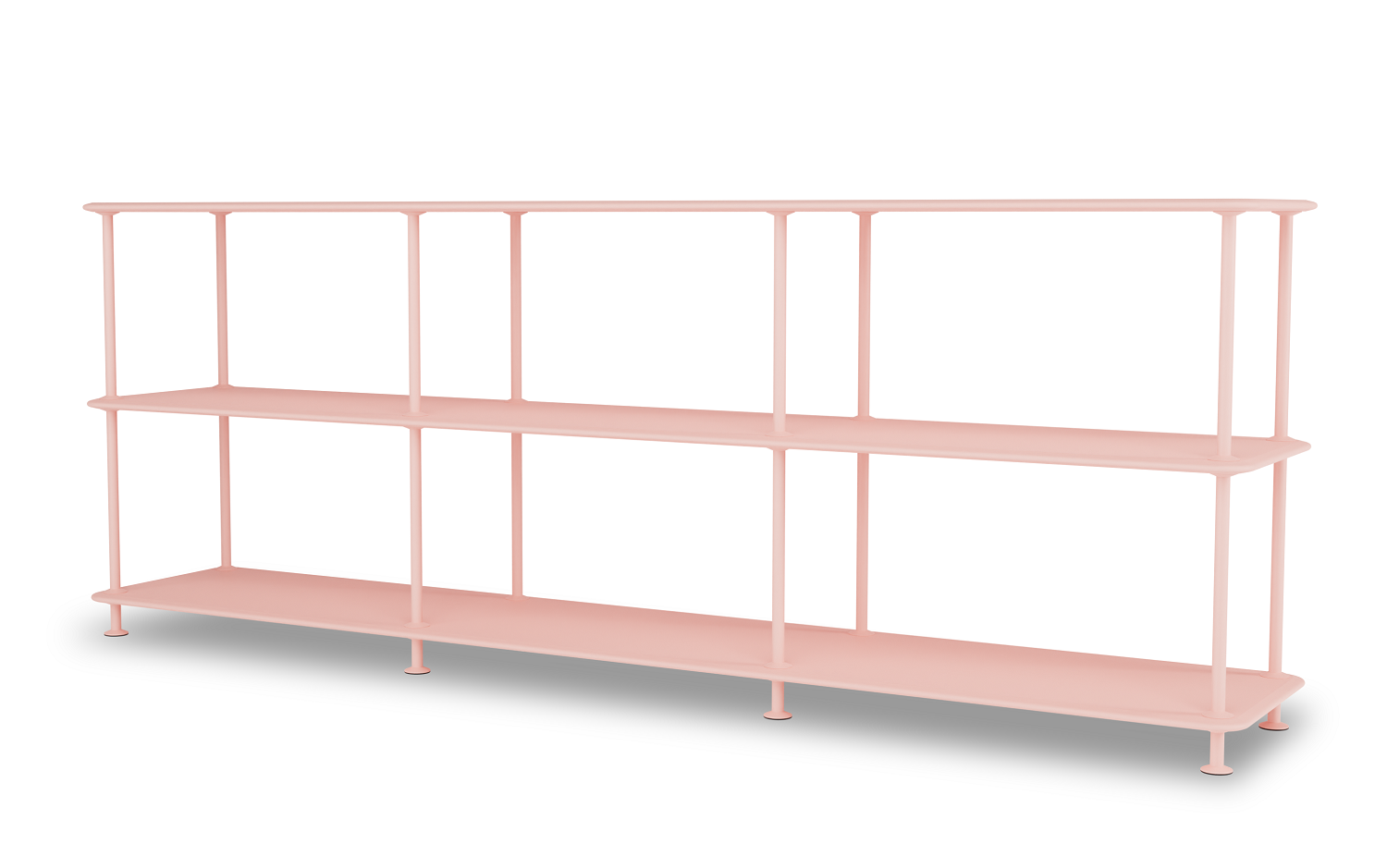 Montana Free Regal in Rosa: Modernes, modulares Regalsystem für Wohnzimmer und Büro.