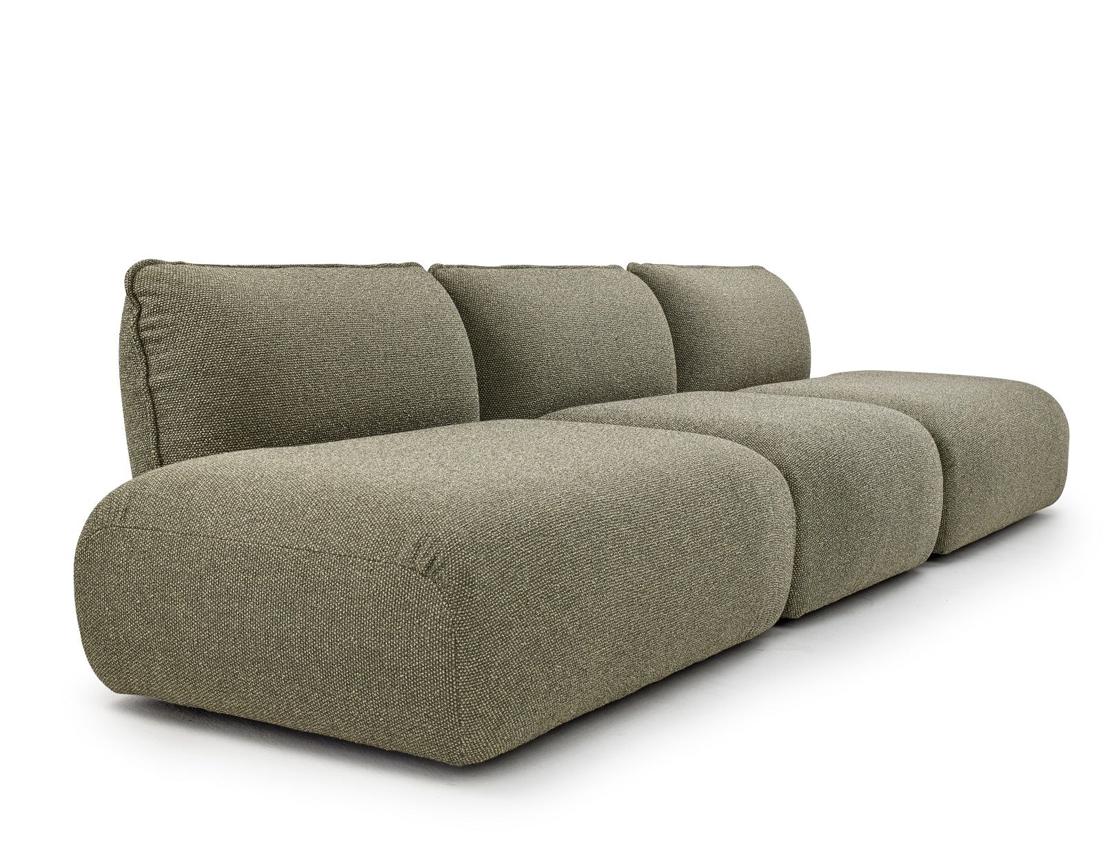 Mia Modular Sofa von Freifrau Manufaktur, Kombinationsvorschlag 2, modernes Design, Stoffbezug, Wohnzimmer Möbel.