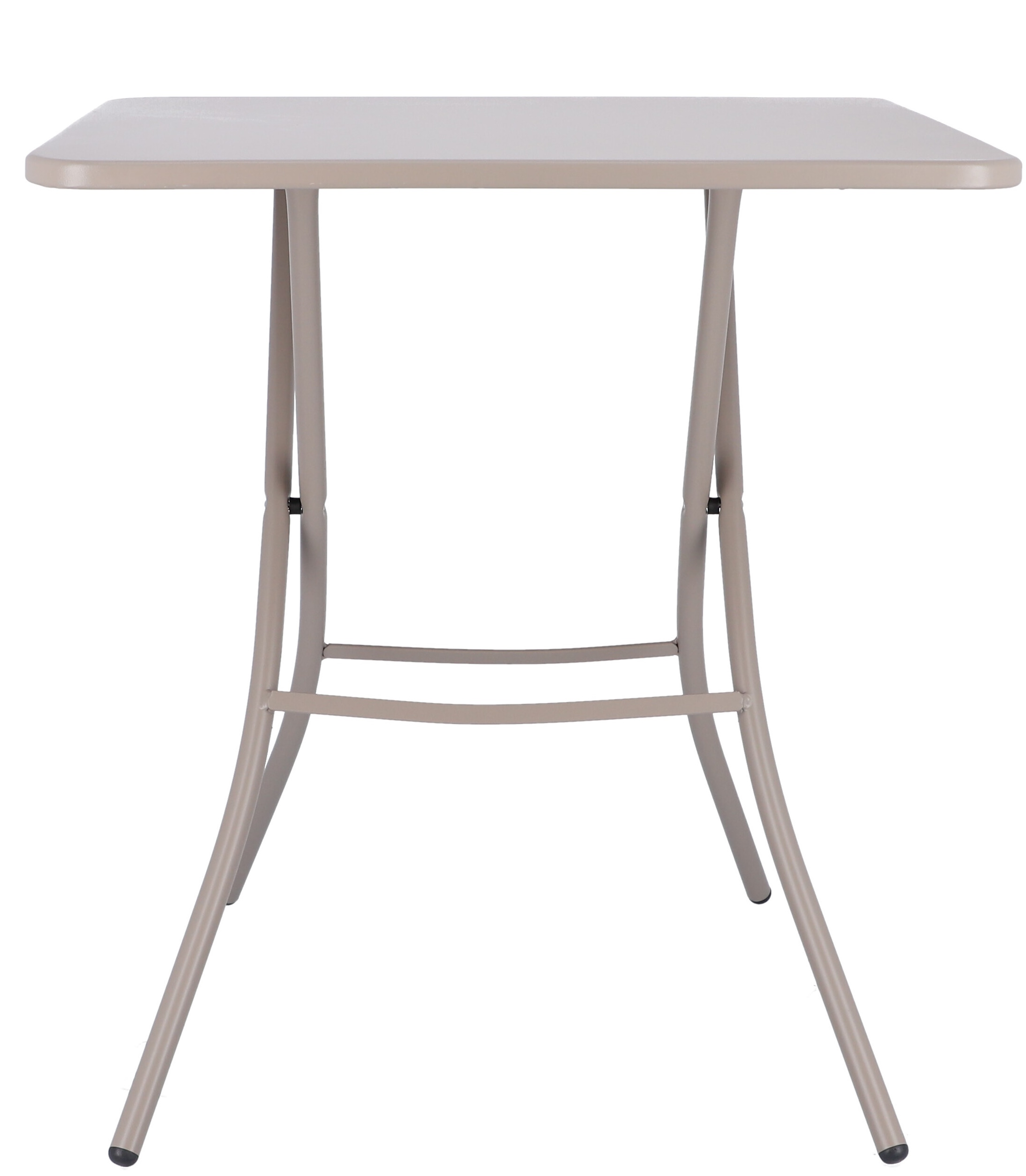 Fiam Klapptisch Sirio in Taupe von Jan Kurtz, ideal für Outdoor-Bereiche. Quadratischer Gartentisch.