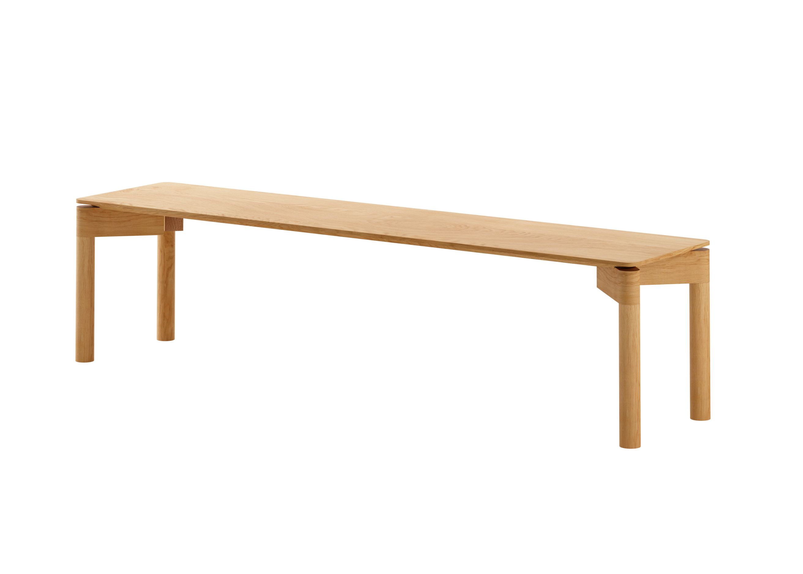 WEDEKIND Bank Eiche gewachst Large Out, moderne Holzbank mit minimalistischem Design.