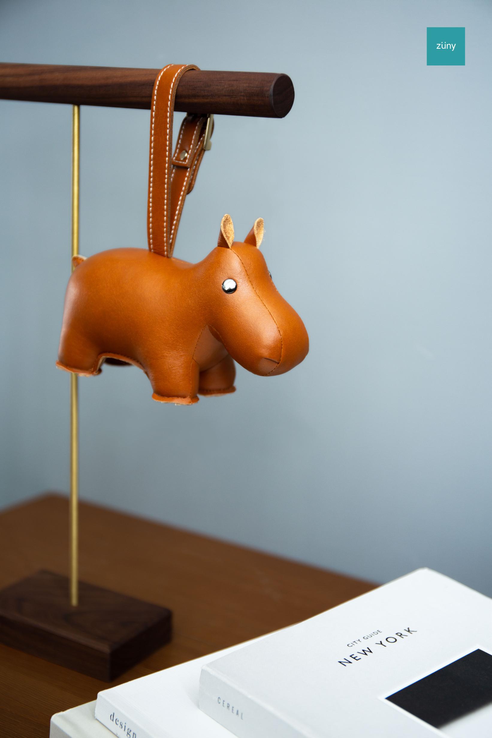 Bag Charm Taschenanhänger Hippo Tan Züny