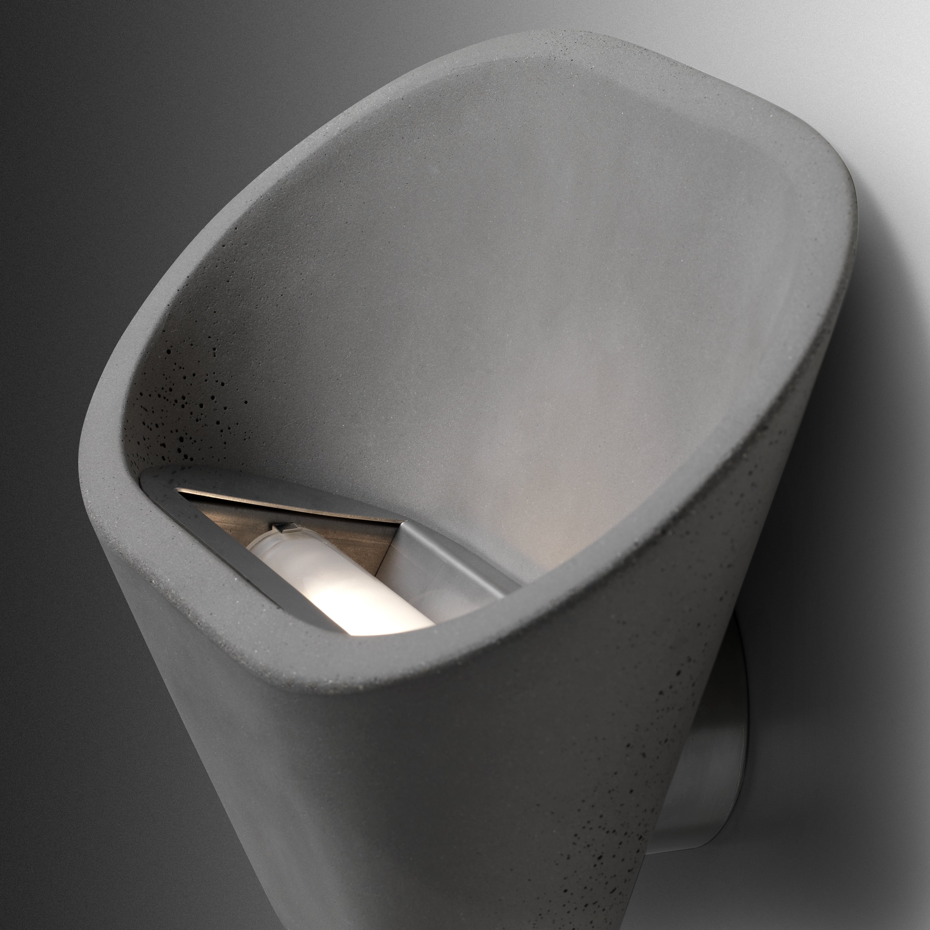 Aplomb Parete Wandleuchte von Foscarini aus Beton, moderne LED Wandbeleuchtung für Innenräume.