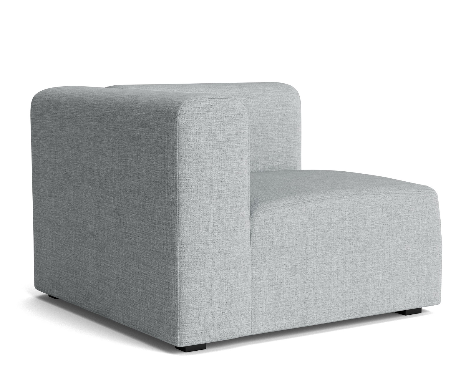 Graues Mags Sofa Modul mit Armlehne links von Hay, modernes Ecksofa für Wohnzimmer.