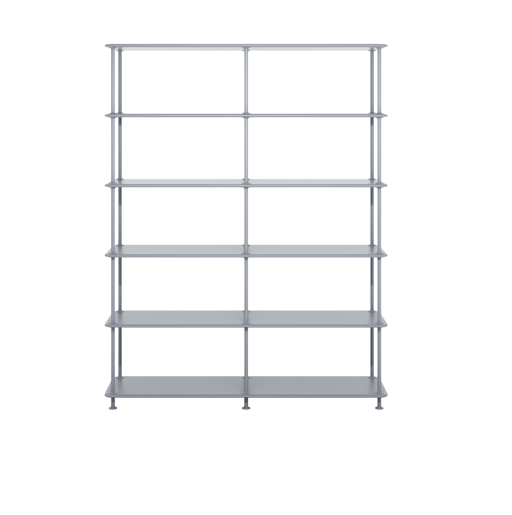 Montana Free Regal in Fjord: Freistehendes, modulares Regalsystem mit sechs Fächern.
